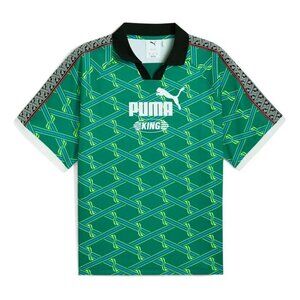 PUMA KING mens XXL Soccer Jersey Wild Green short sleeve fan v neck shirt new
